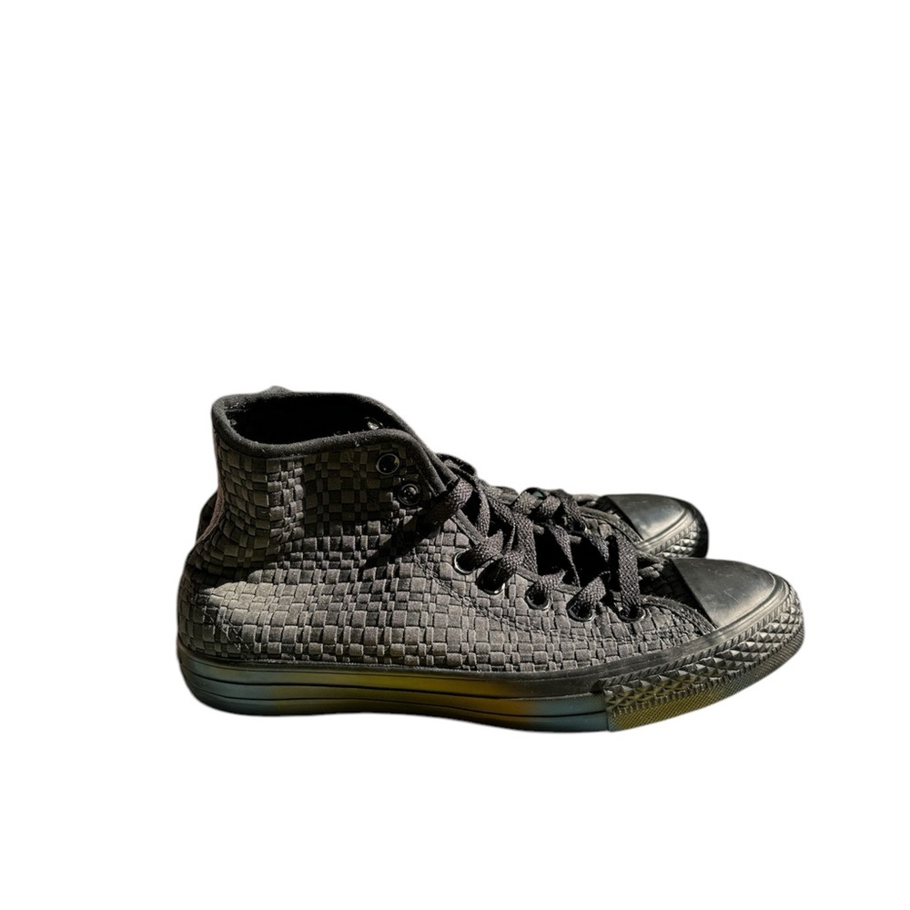 Converse Black Lattice High Top Sneakers Classic Canvas Design